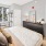 brightly-lit bedroom area