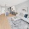 a living room with a wood floor