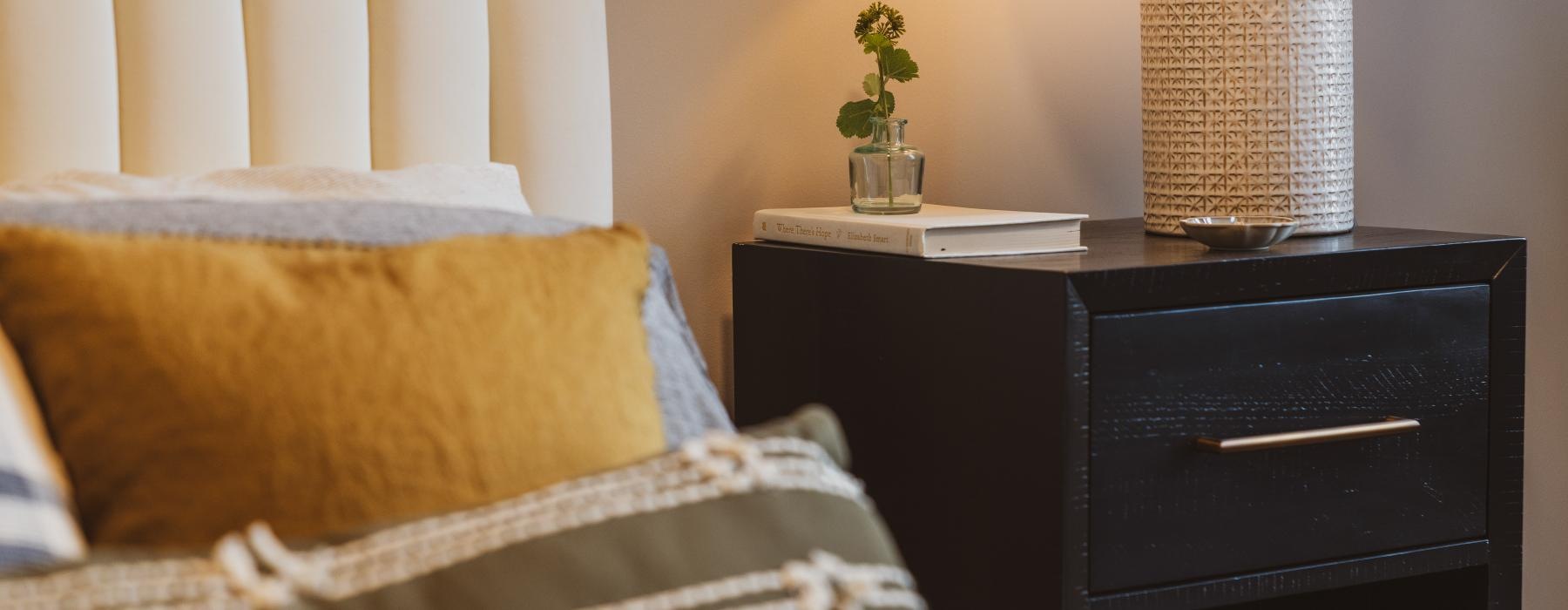 bedroom with modern decor